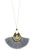 Mix jewel bead fringe tassel fan pendant long necklace