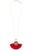 Mix jewel bead fringe tassel fan pendant long necklace
