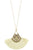 Mix jewel bead fringe tassel fan pendant long necklace