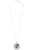 Faceted bead acetate circle pendant necklace set