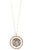 Faceted bead acetate circle pendant necklace set