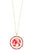 Faceted bead acetate circle pendant necklace set