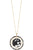 Faceted bead acetate circle pendant necklace set