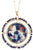 Faceted bead acetate circle pendant necklace set