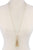 Teardrop Shape Tassel Pendant Necklace