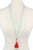 Cowrie Shell Tassel Beaded Necklace
