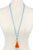 Cowrie Shell Tassel Beaded Necklace