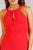 Sexy Holiday Halter Dress With Keyhole Detail