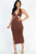 Cut-out Halter Neck Double Back Tie Split Thigh Midi Dress