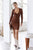 Knit Ribbed Button Up Detail Collared Long Sleeve Midi Dress