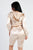 Satin Lace Details Long Sleeve Hooded Crop Top & Biker Short Set