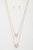 Double Crystal Metal Layered Necklace