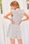 Notched Neck Button Elastic Band Waist Stripe Print Romper